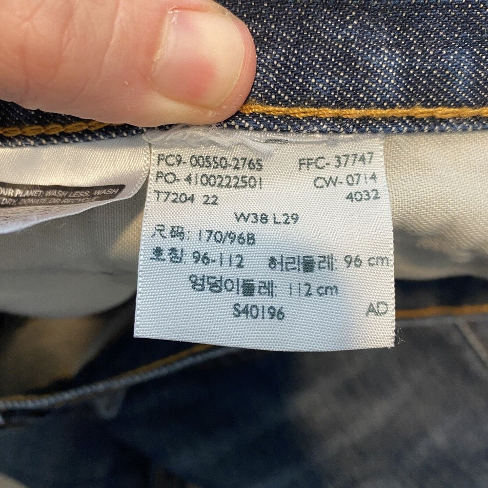 Levis 550 Jeans Mens 38x29 Classic Fit Blue Baggy Distressed Denim Whiskered - Picture 6 of 13
